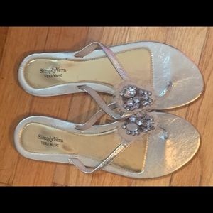 Gold Dressy Flip Flops